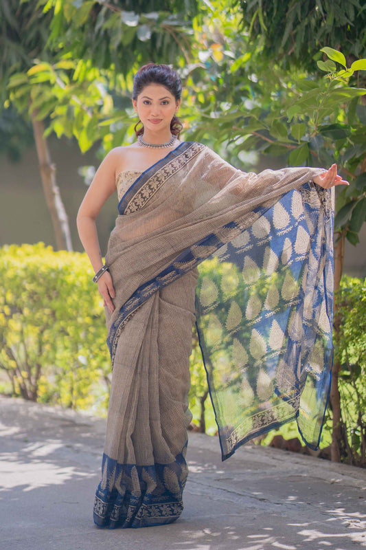 Rasika - Striped Kota Doria Saree