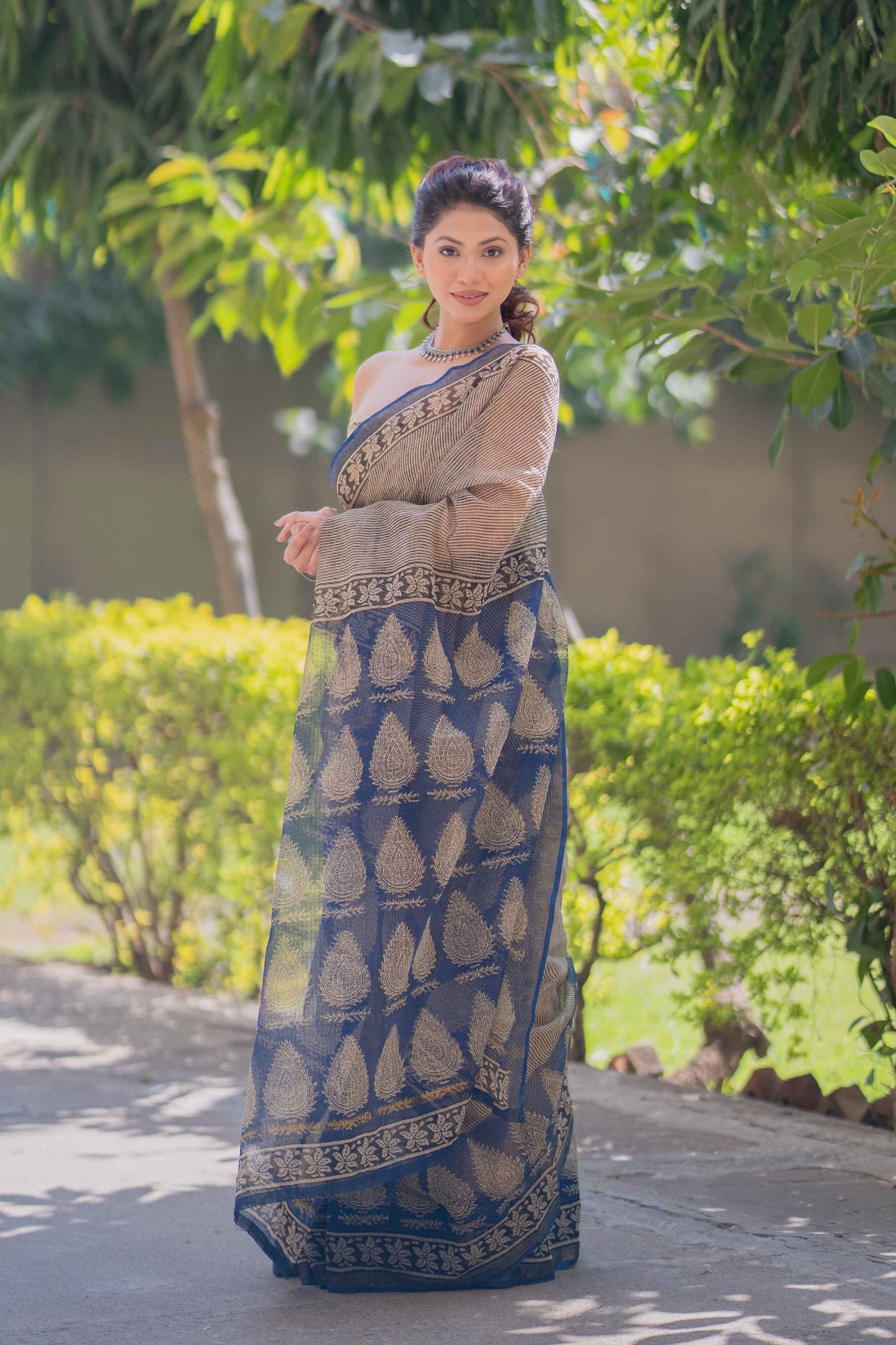 Rasika - Striped Kota Doria Saree