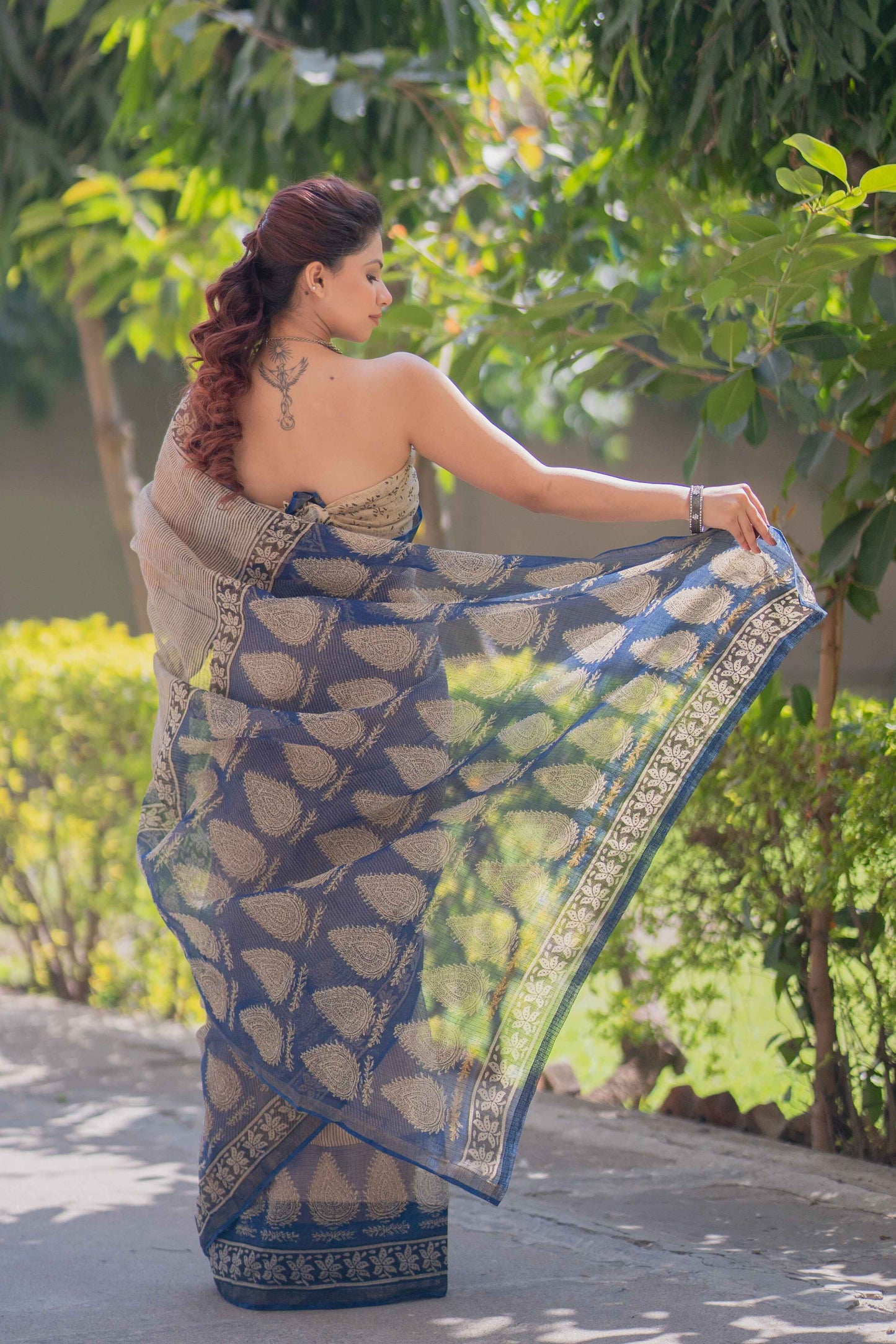 Rasika - Striped Kota Doria Saree