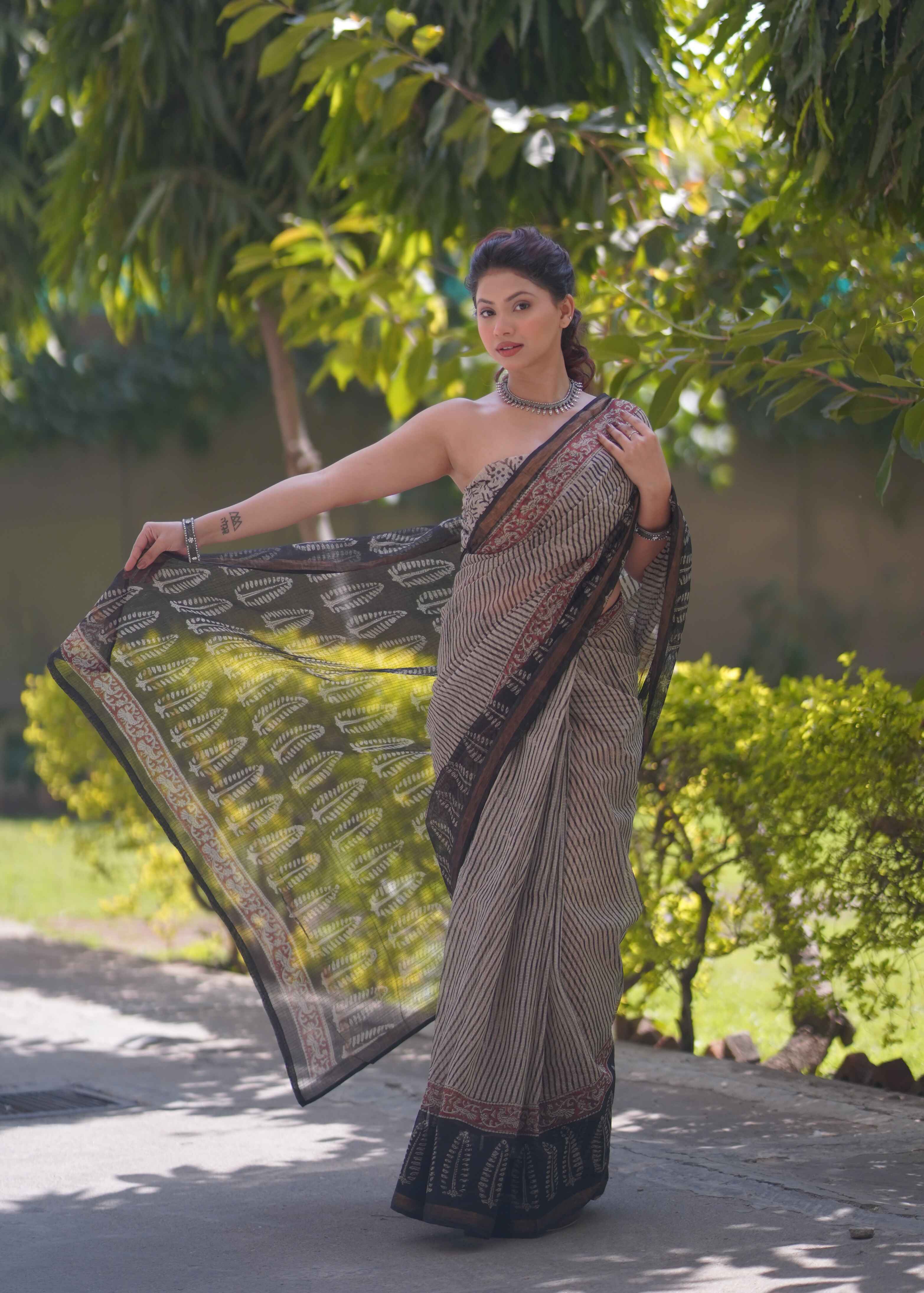 Chaaya - Striped Kota Doria Saree