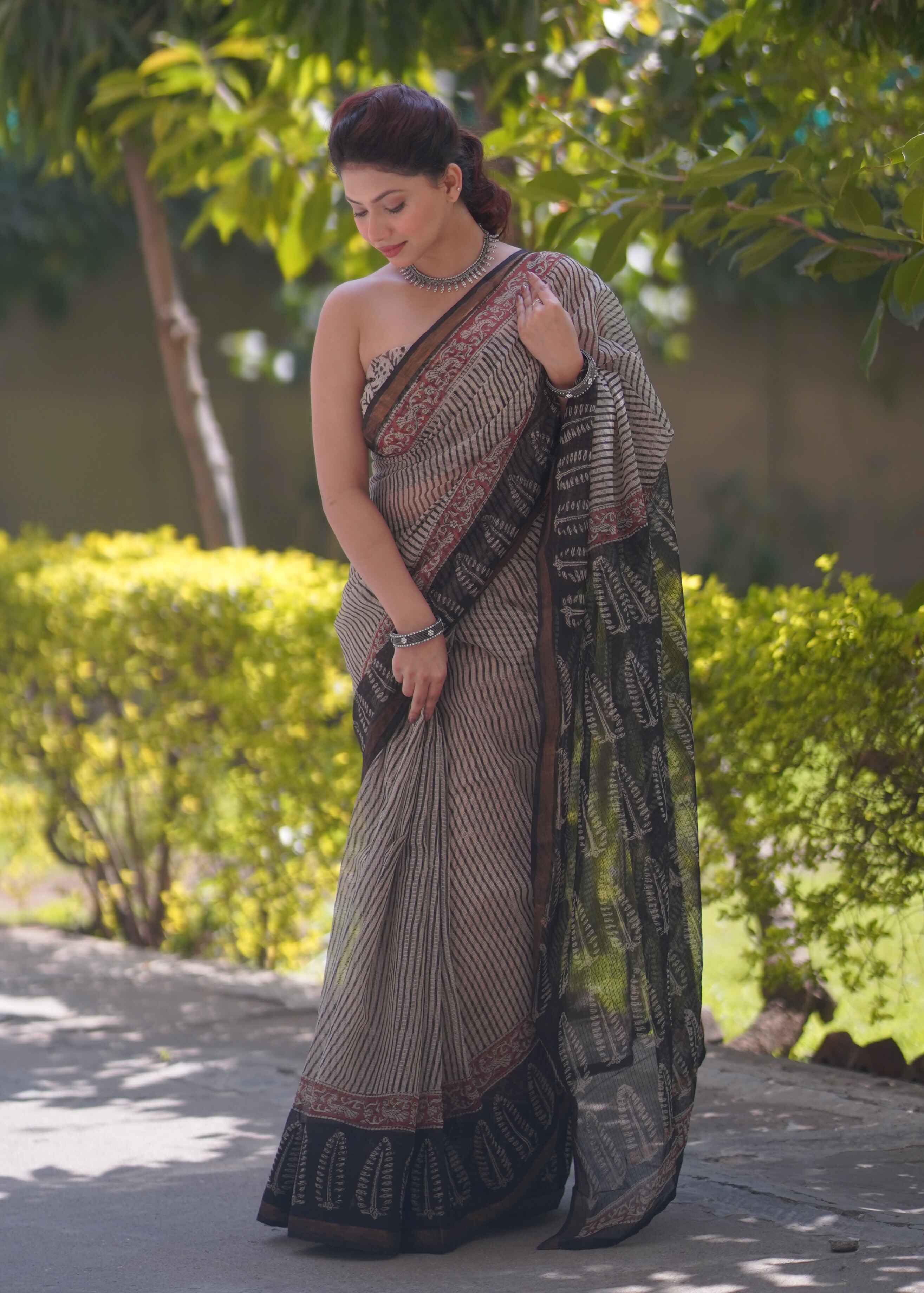 Chaaya - Striped Kota Doria Saree