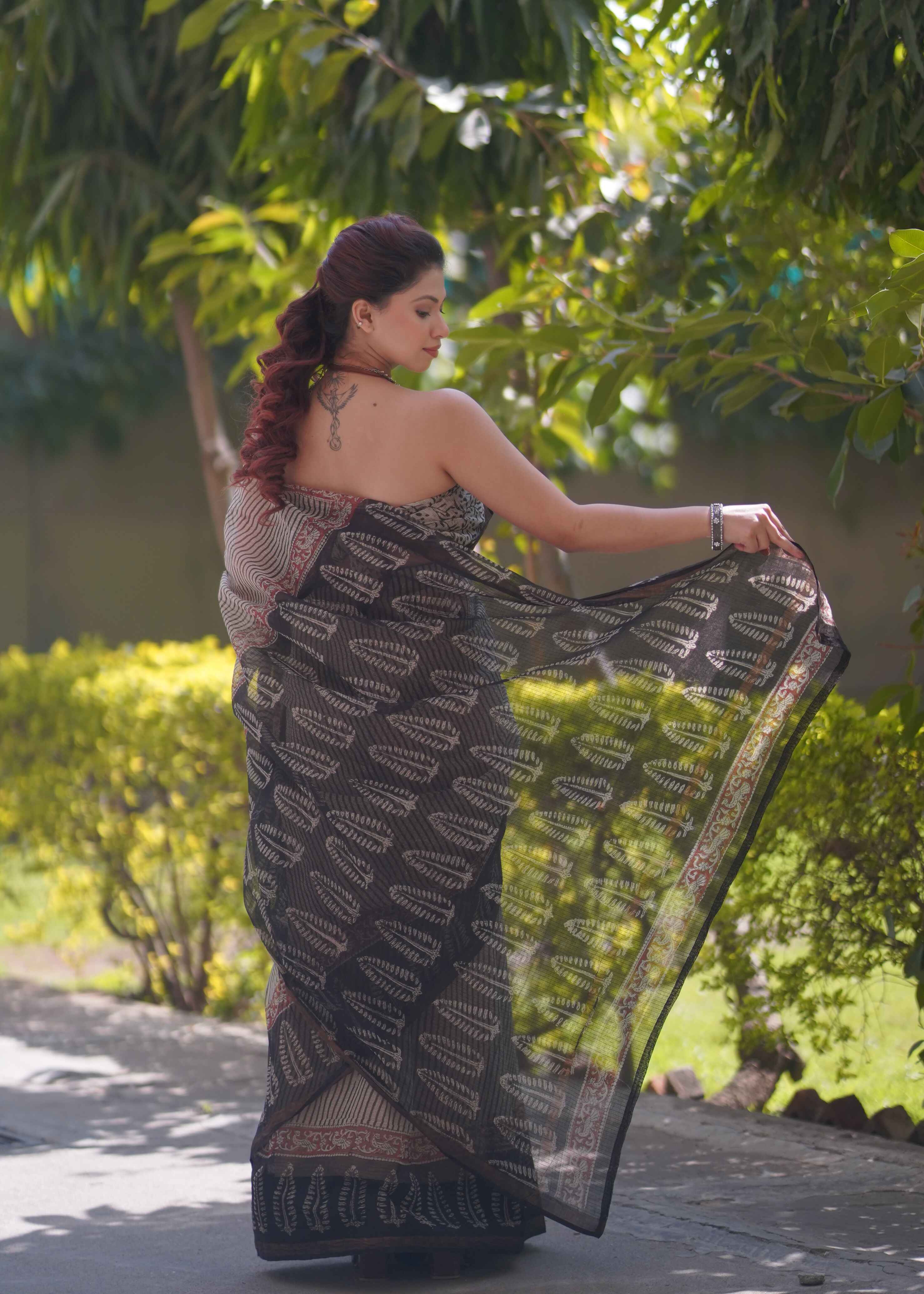 Chaaya - Striped Kota Doria Saree