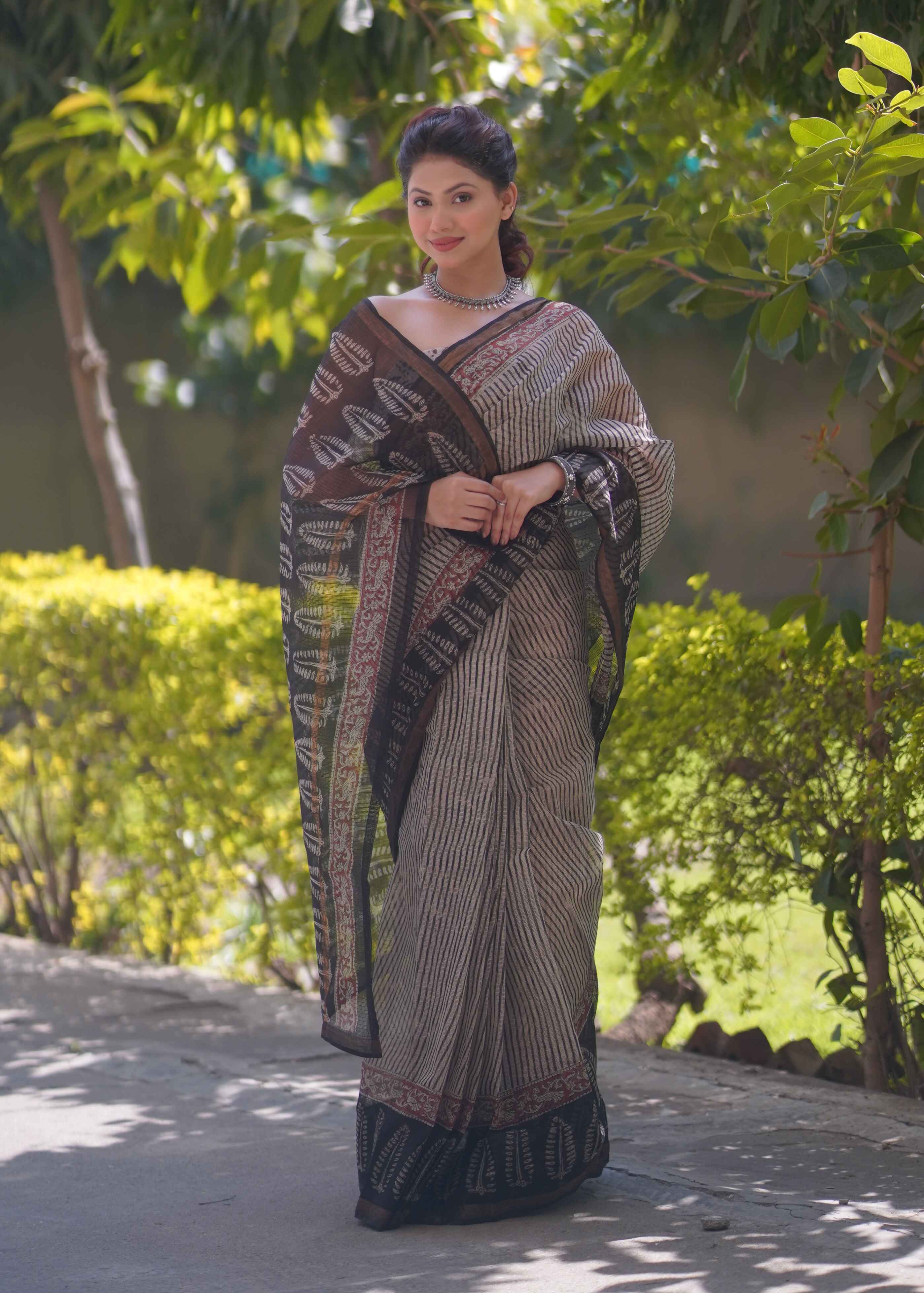 Chaaya - Striped Kota Doria Saree