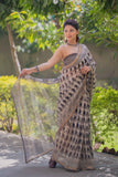Rajshree - Cream Kota Doria Saree