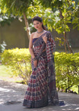 Rajvalli- White Kota Doria Saree