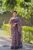 Rajvalli- White Kota Doria Saree