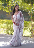 Vidyuta - White Kota Doria Saree