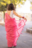 Saanchi - Pink Applique Kota Saree