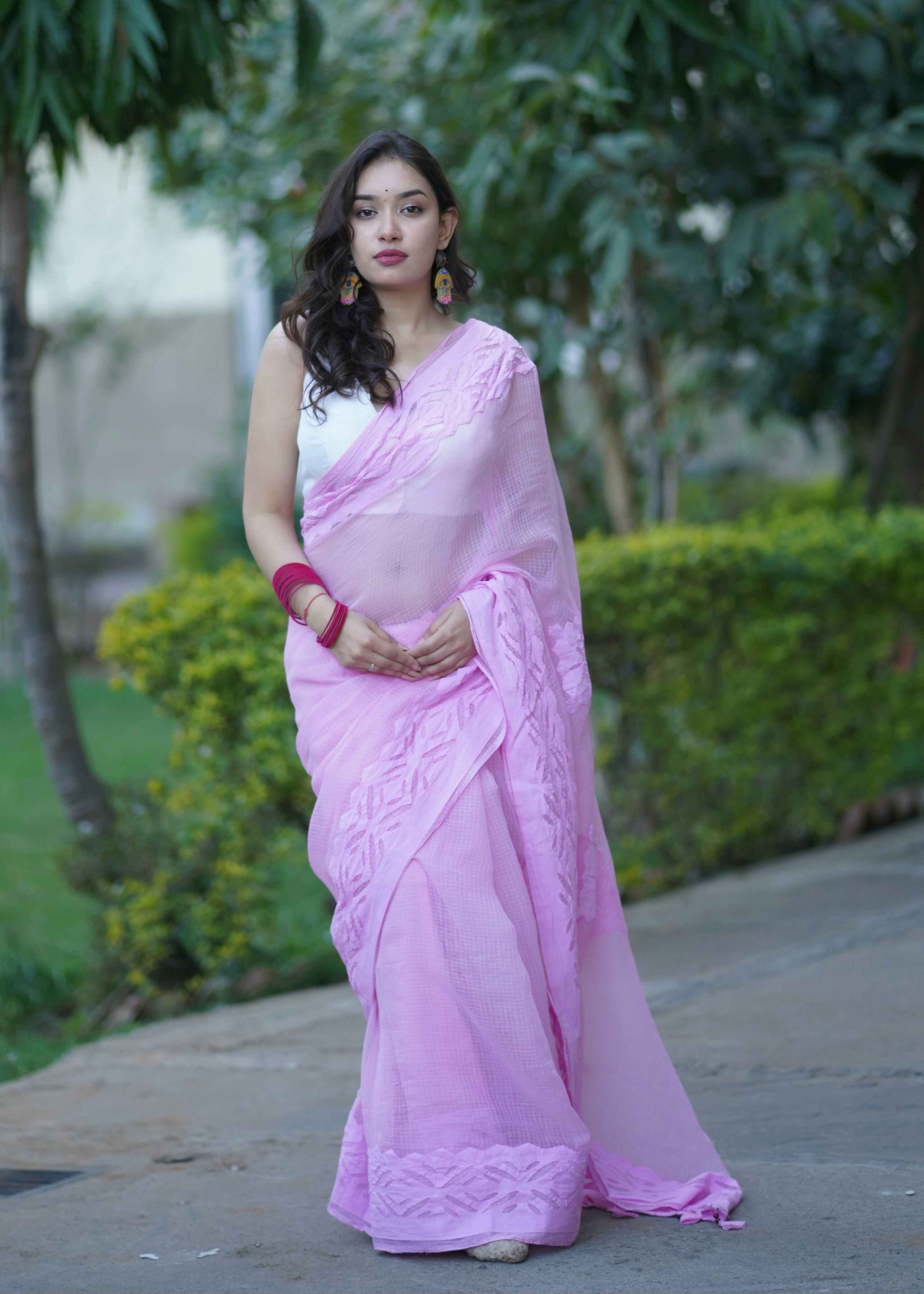 Yachna - Hand Applique Kota Saree