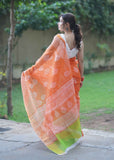 Surangana - Orange Kota Doria Saree