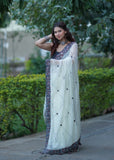 Manisha - Offwhite Kota Doria Saree