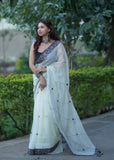 Manisha - Offwhite Kota Doria Saree