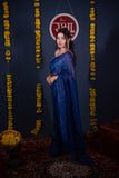 Pranaya- Blue Tikli Work Saree