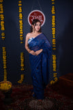 Pranaya- Blue Tikli Work Saree