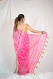 Rosy Breeze- Cotton Kota Doria Saree