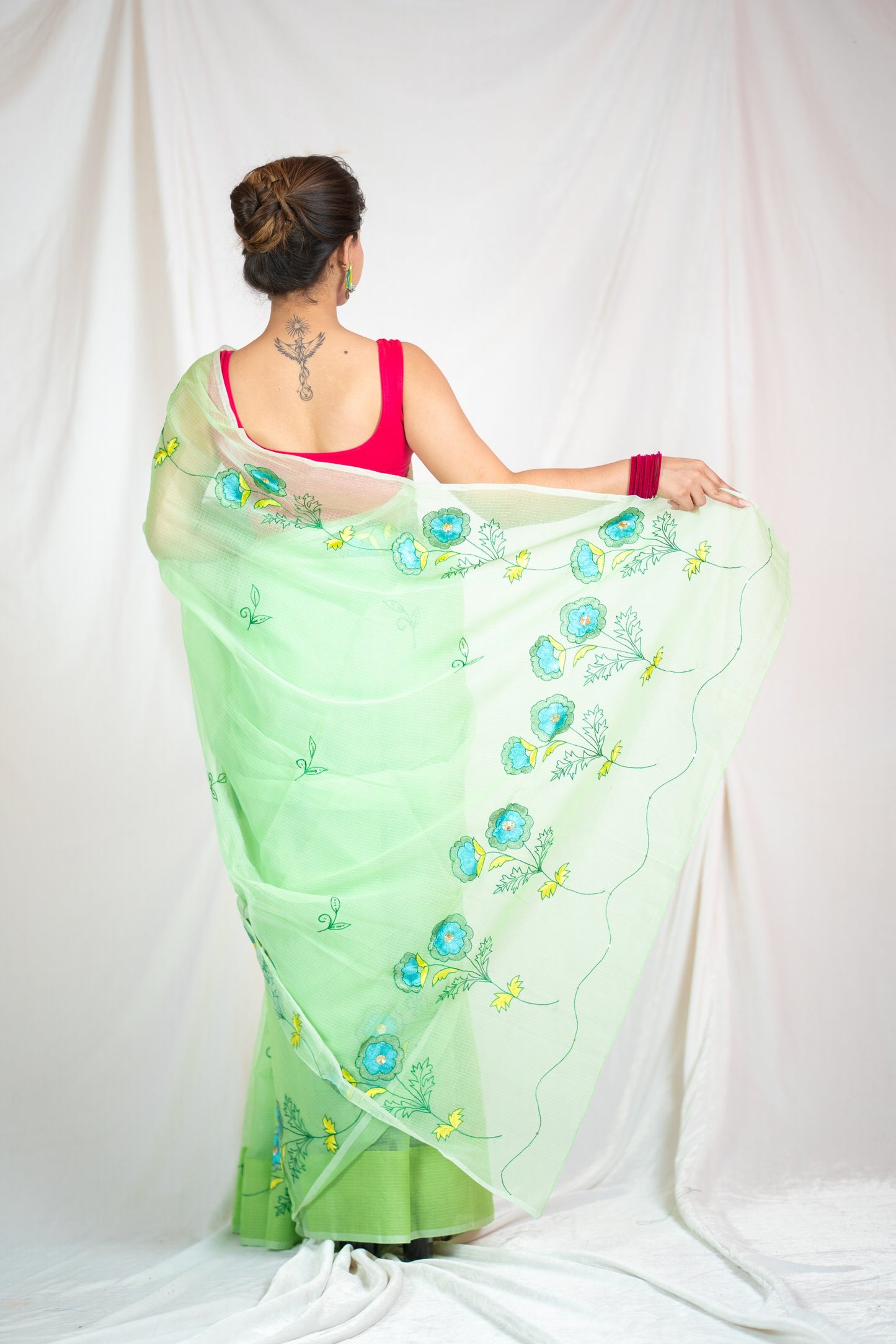 Tranquil Meadows - Kota Doria Saree