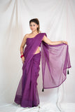Regal Plum- Kota Doria Saree