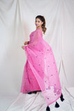 Pink Sparkle - Kota Doria Saree