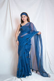 Meri Pyaari Bindu - Blue Kota Doria saree