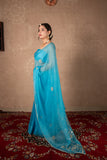 Bhavyata- Sky Blue Gota Jaal Saree