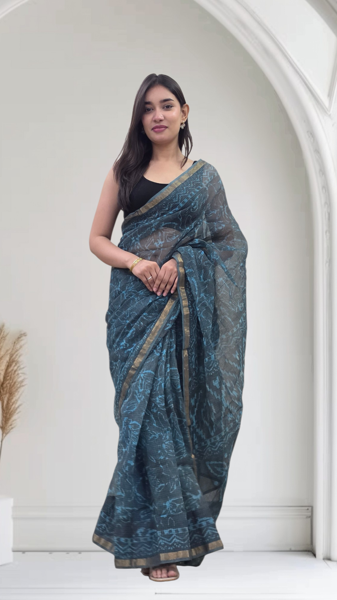 Dabu Block Printed Saree