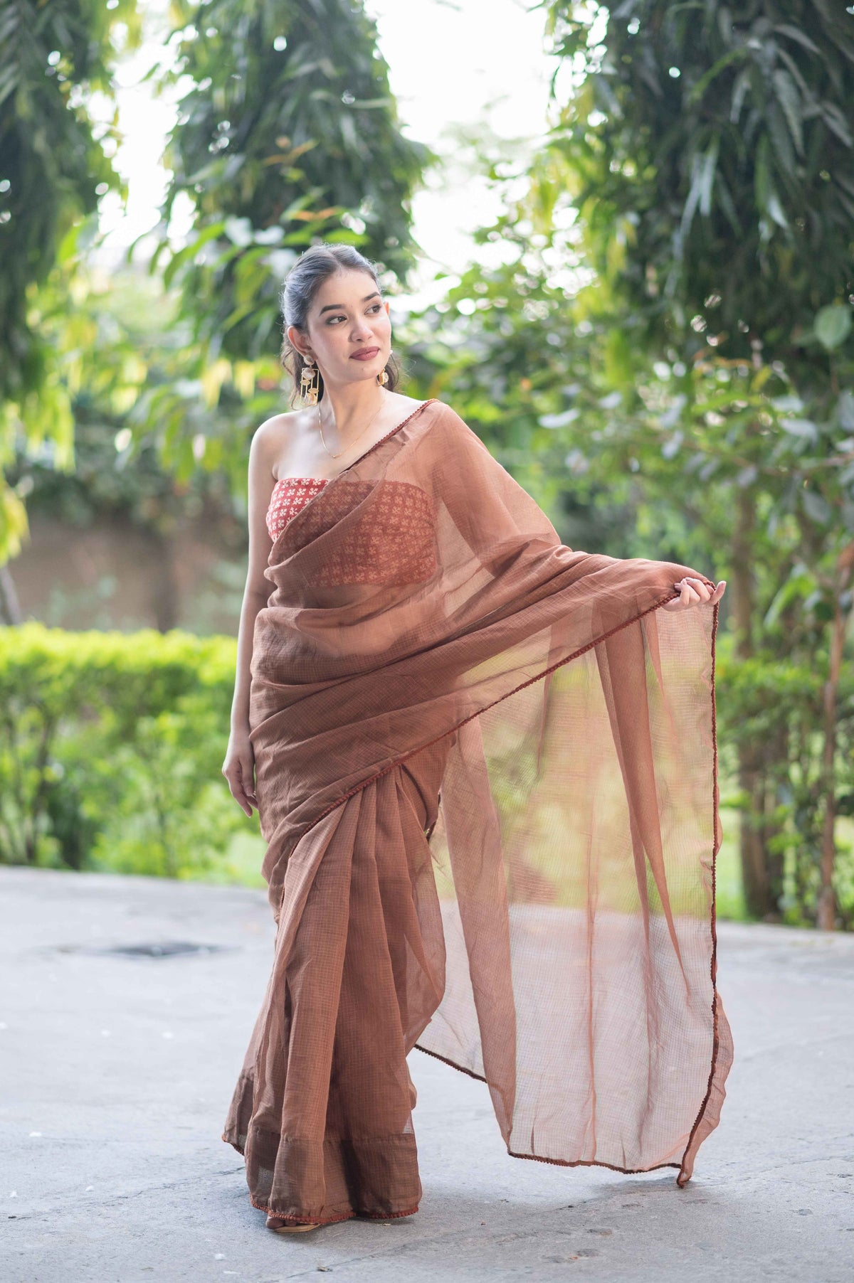 Cheeku Lush- Kota Doria Saree