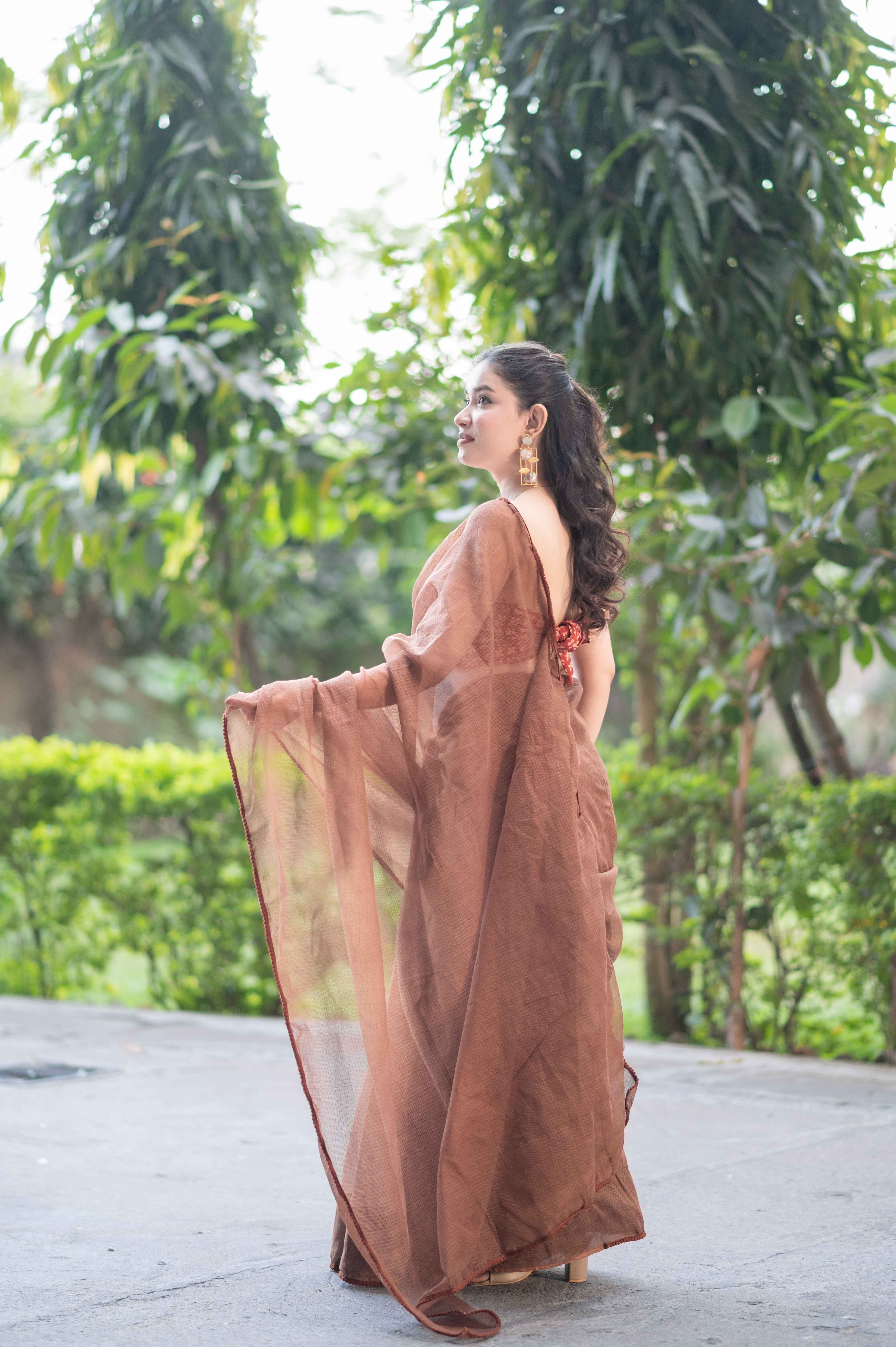 Cheeku Lush- Kota Doria Saree