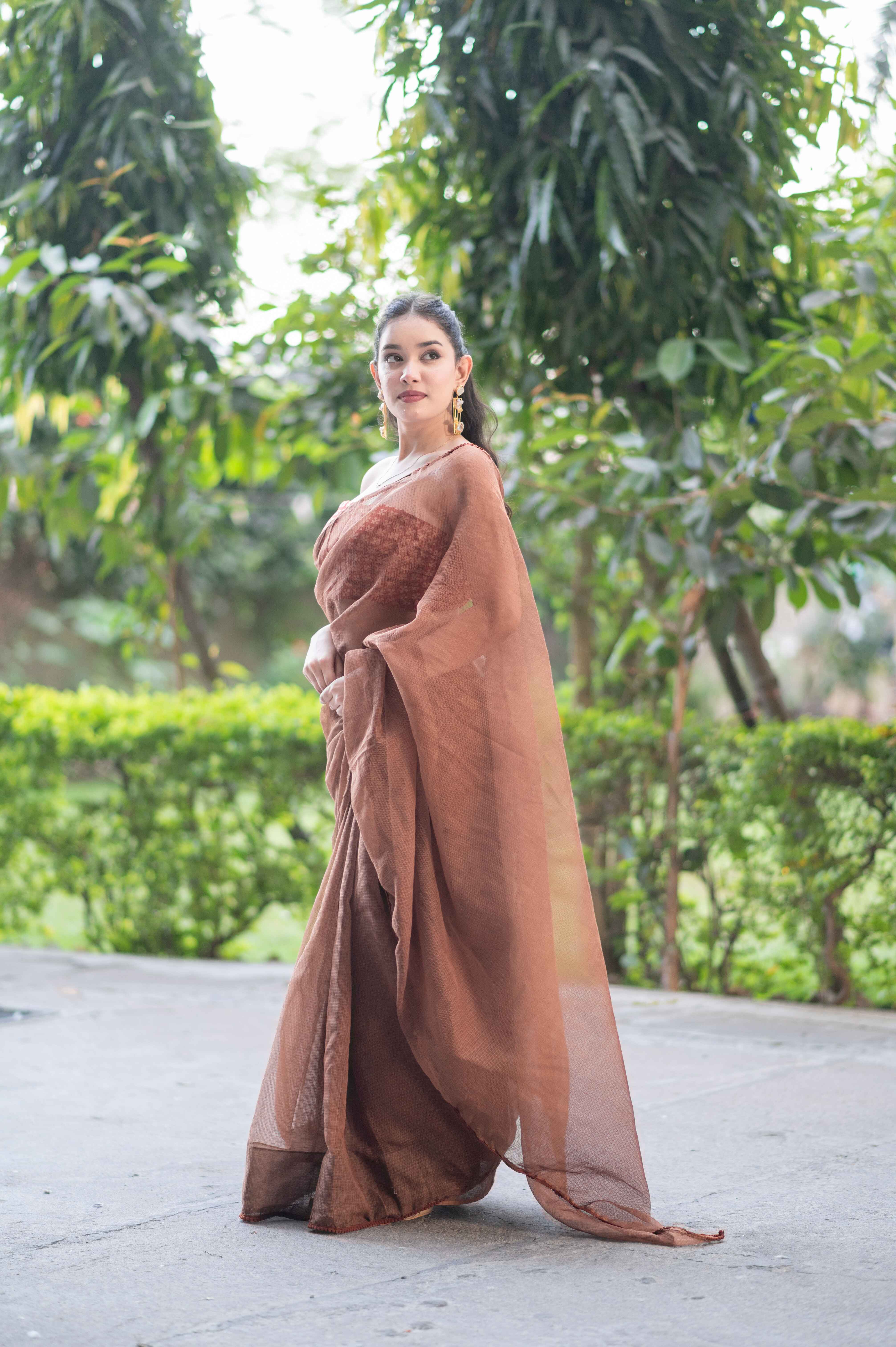 Cheeku Lush- Kota Doria Saree