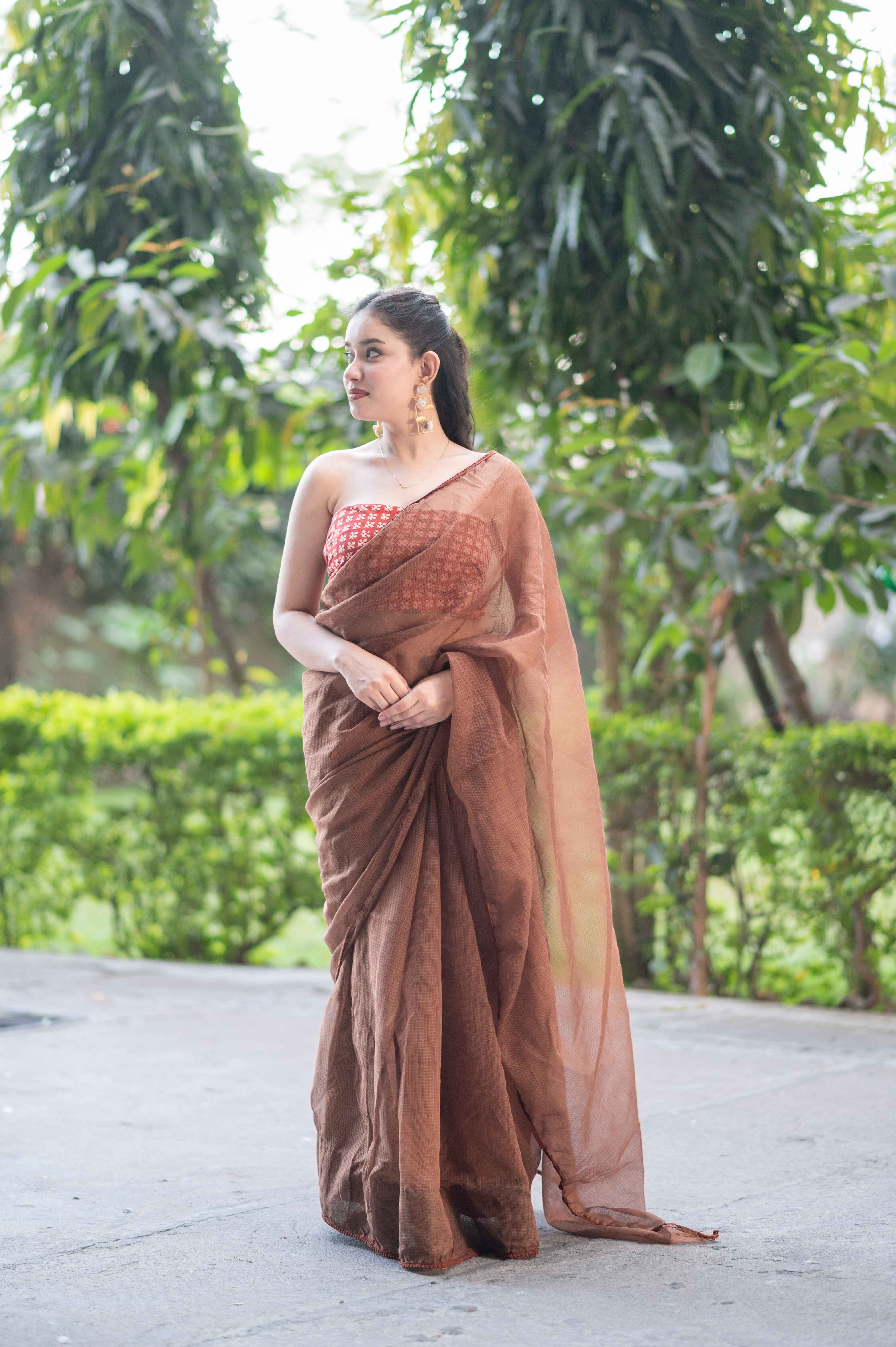 Cheeku Lush- Kota Doria Saree