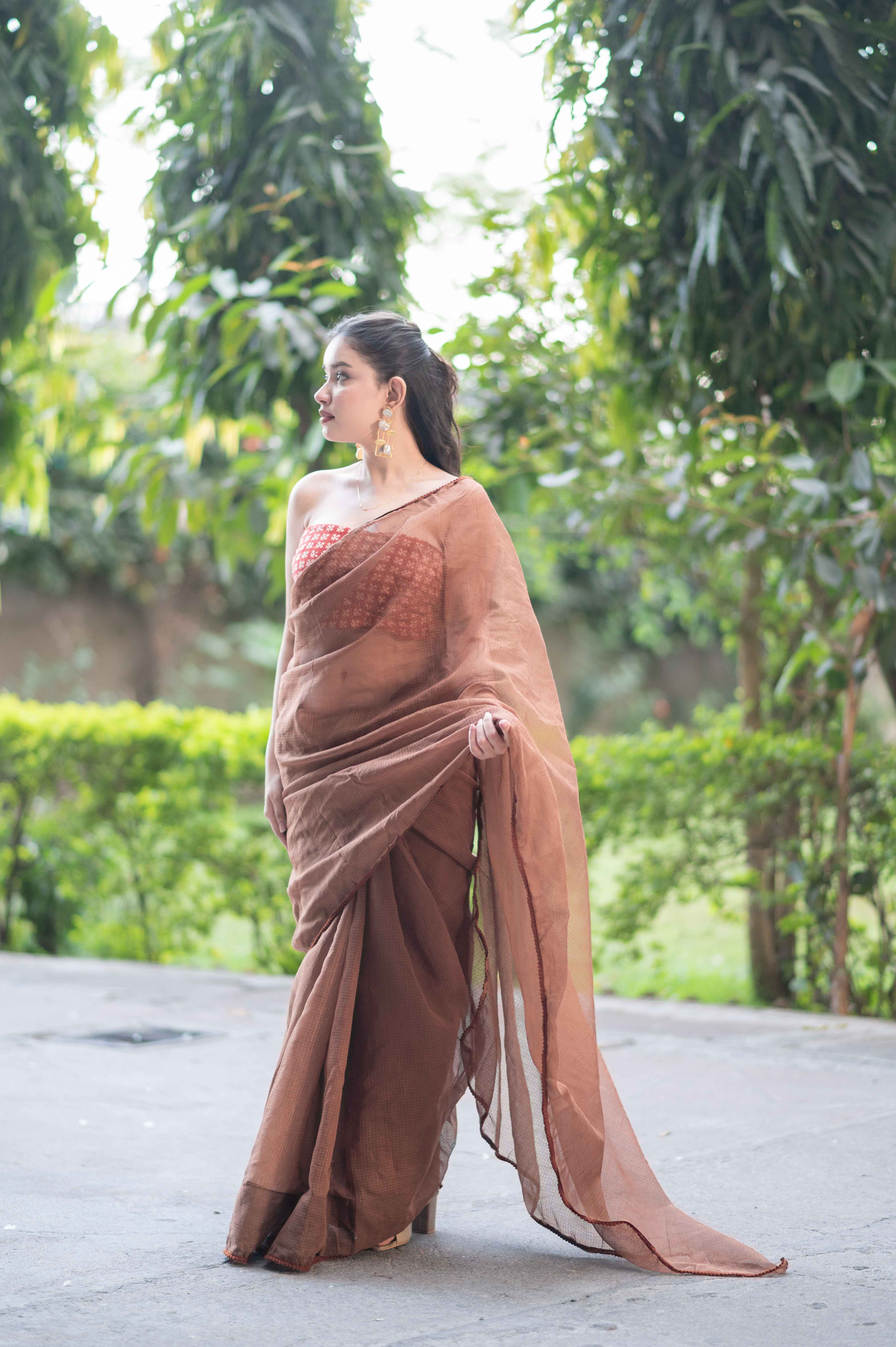 Cheeku Lush- Kota Doria Saree