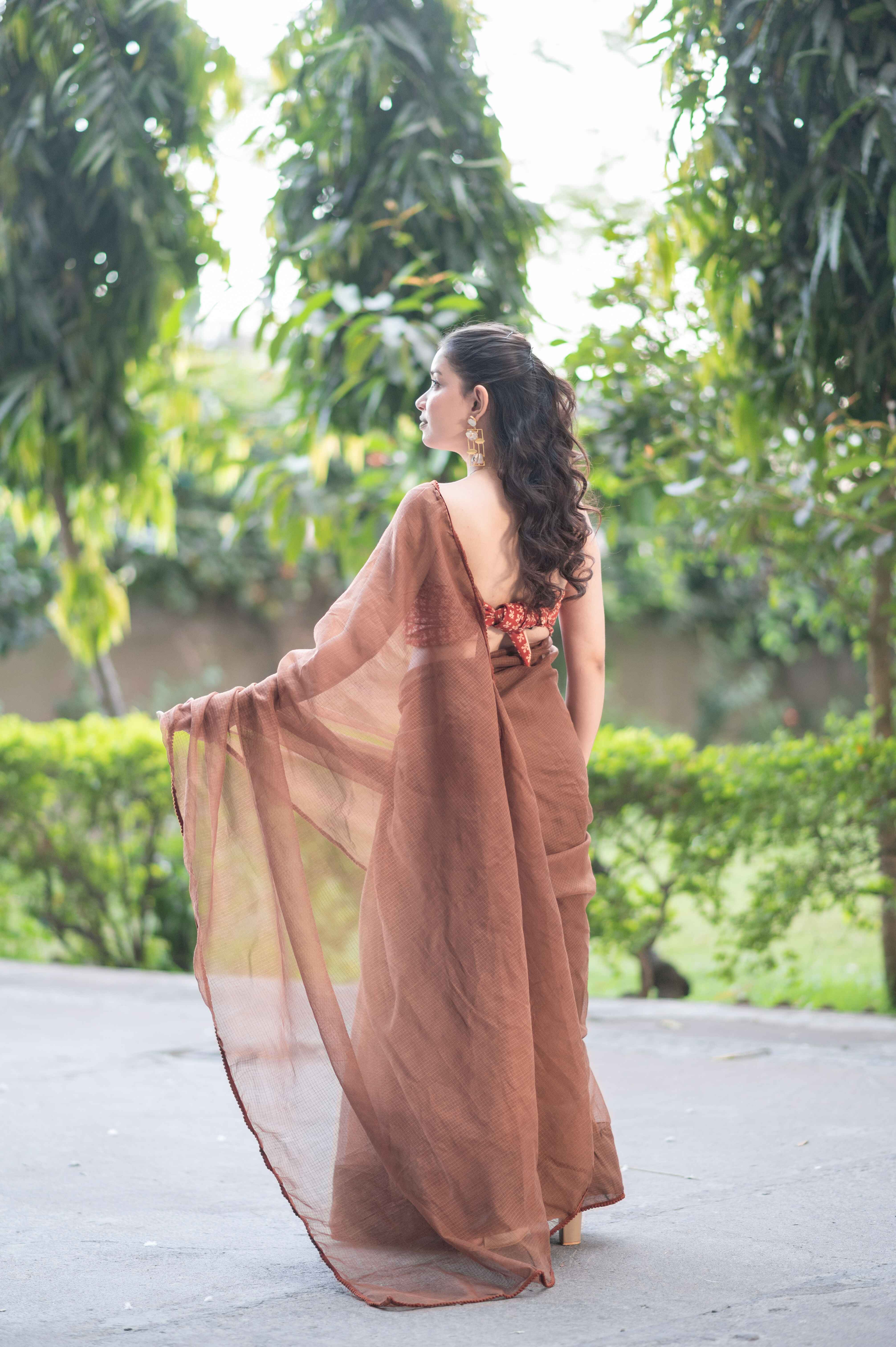 Cheeku Lush- Kota Doria Saree