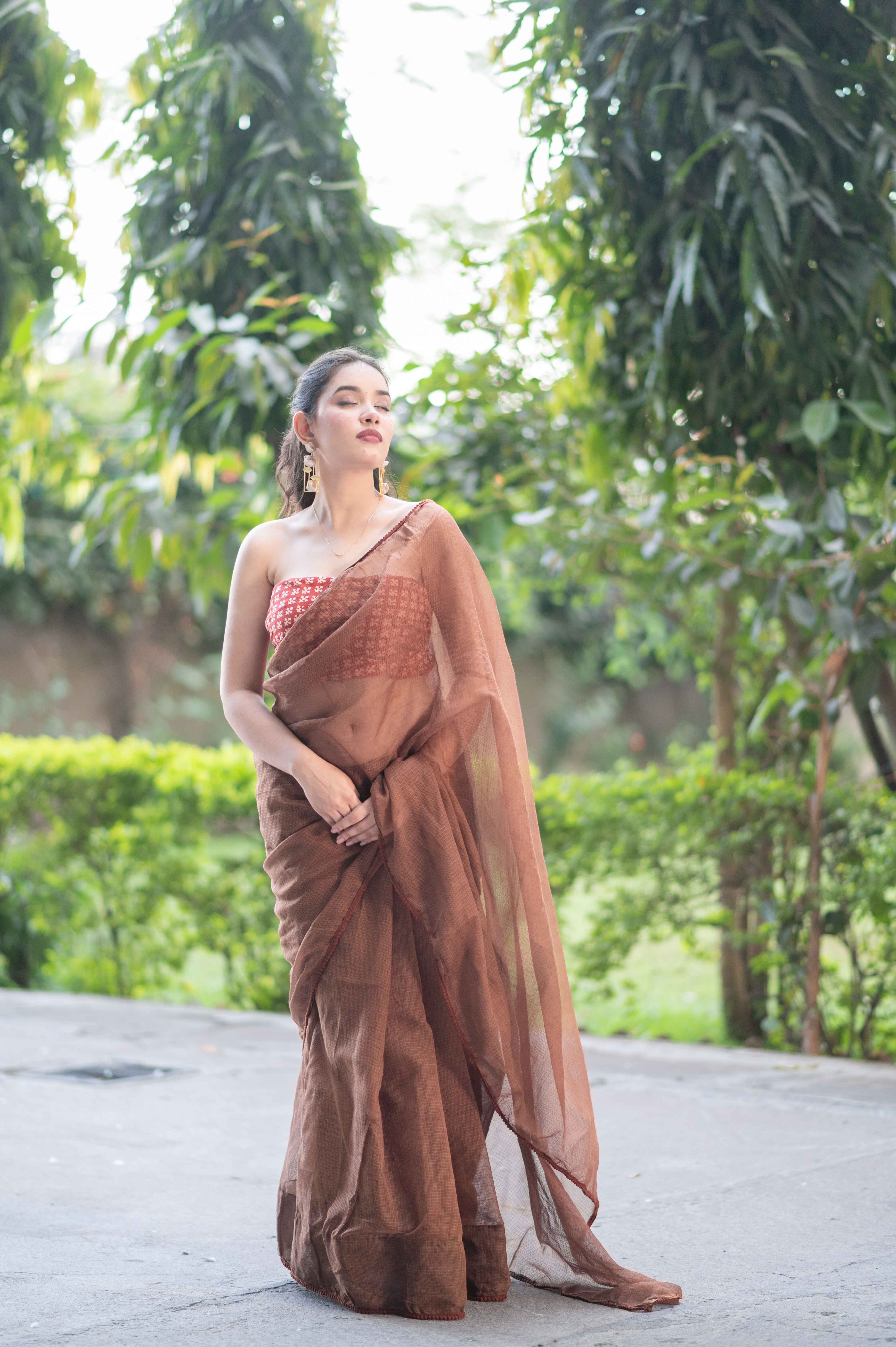 Cheeku Lush- Kota Doria Saree
