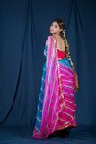 Neela Pardesi - Blue Leheriya Saree