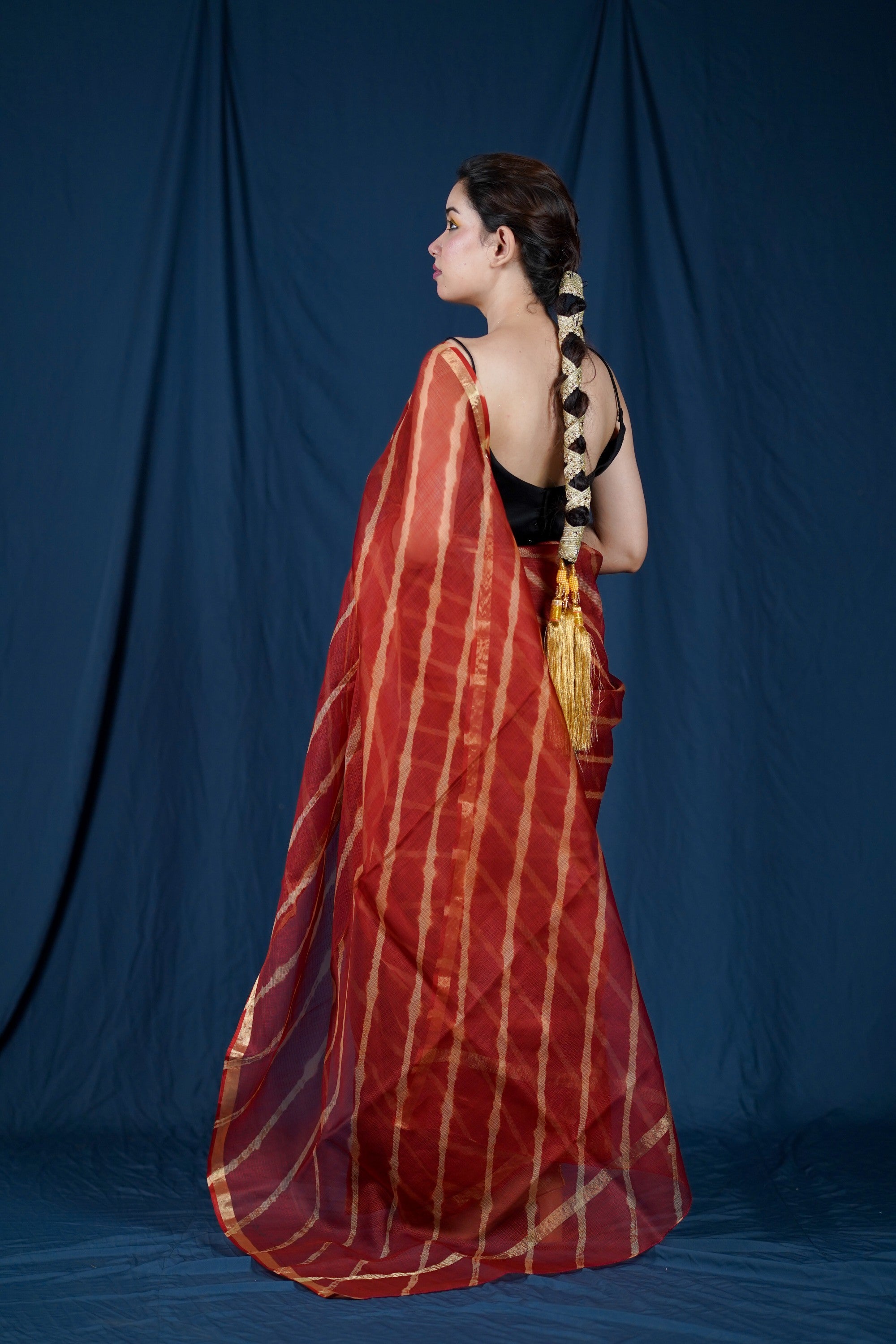 Raj Rani - Red Kota Silk Leheriya Saree