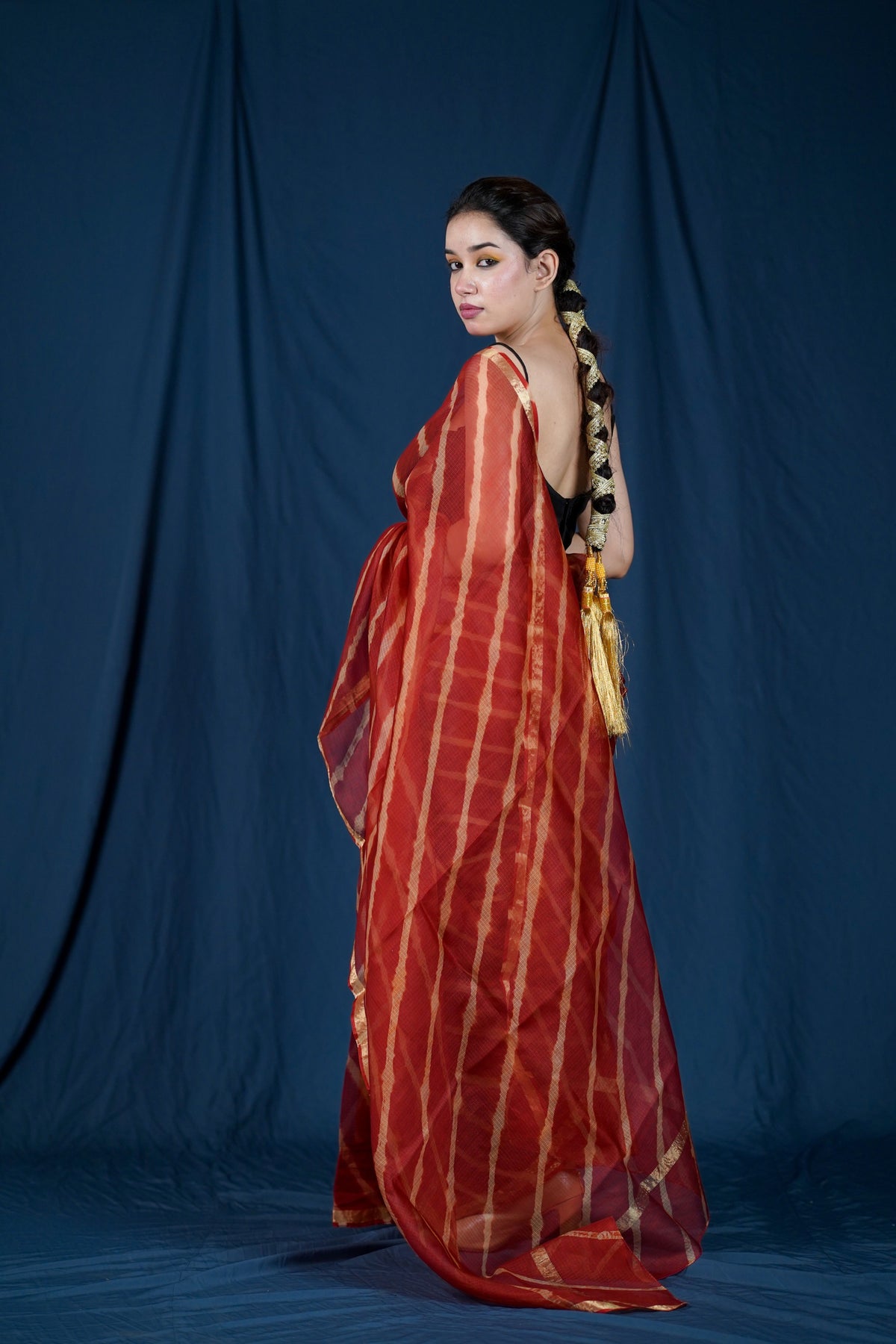 Raj Rani - Red Kota Silk Leheriya Saree
