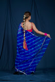 Neeli Kusum - Blue Kota Silk Leheriya Saree