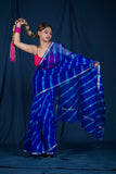 Neeli Kusum - Blue Kota Silk Leheriya Saree
