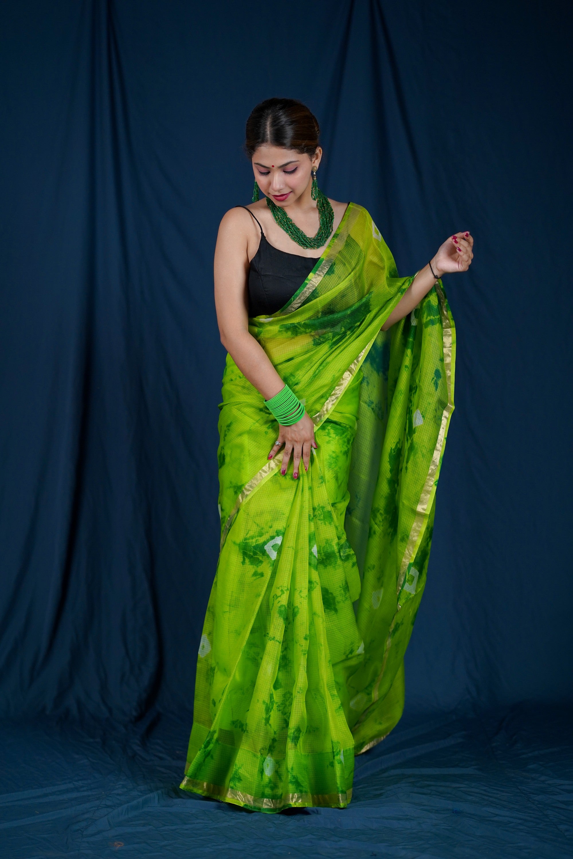 Green Beauty - Green Kota Silk Saree