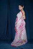 Emerging Waves- White Kota Silk Saree