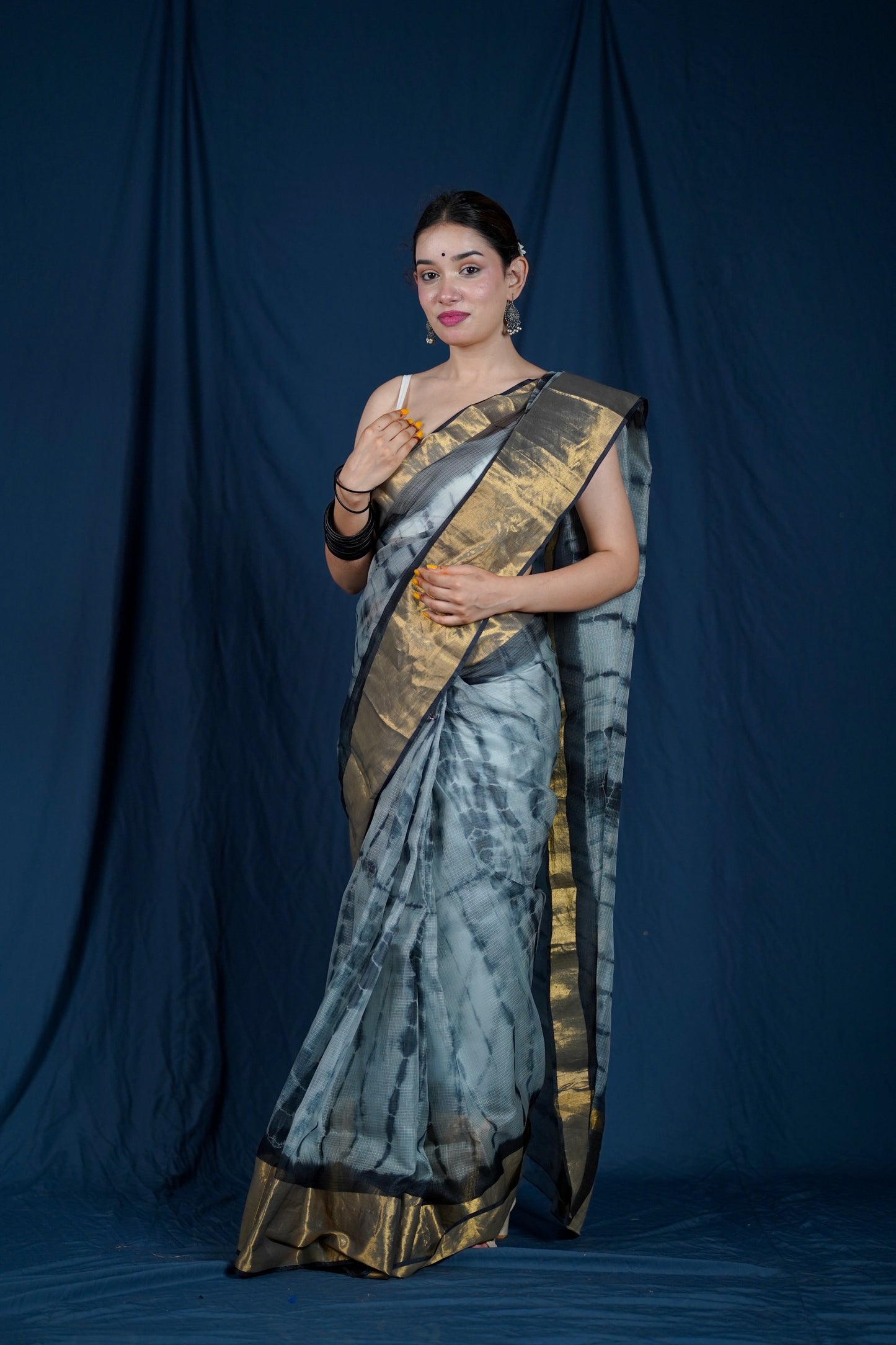 Kajrare Naina - Grey Kota Silk Saree