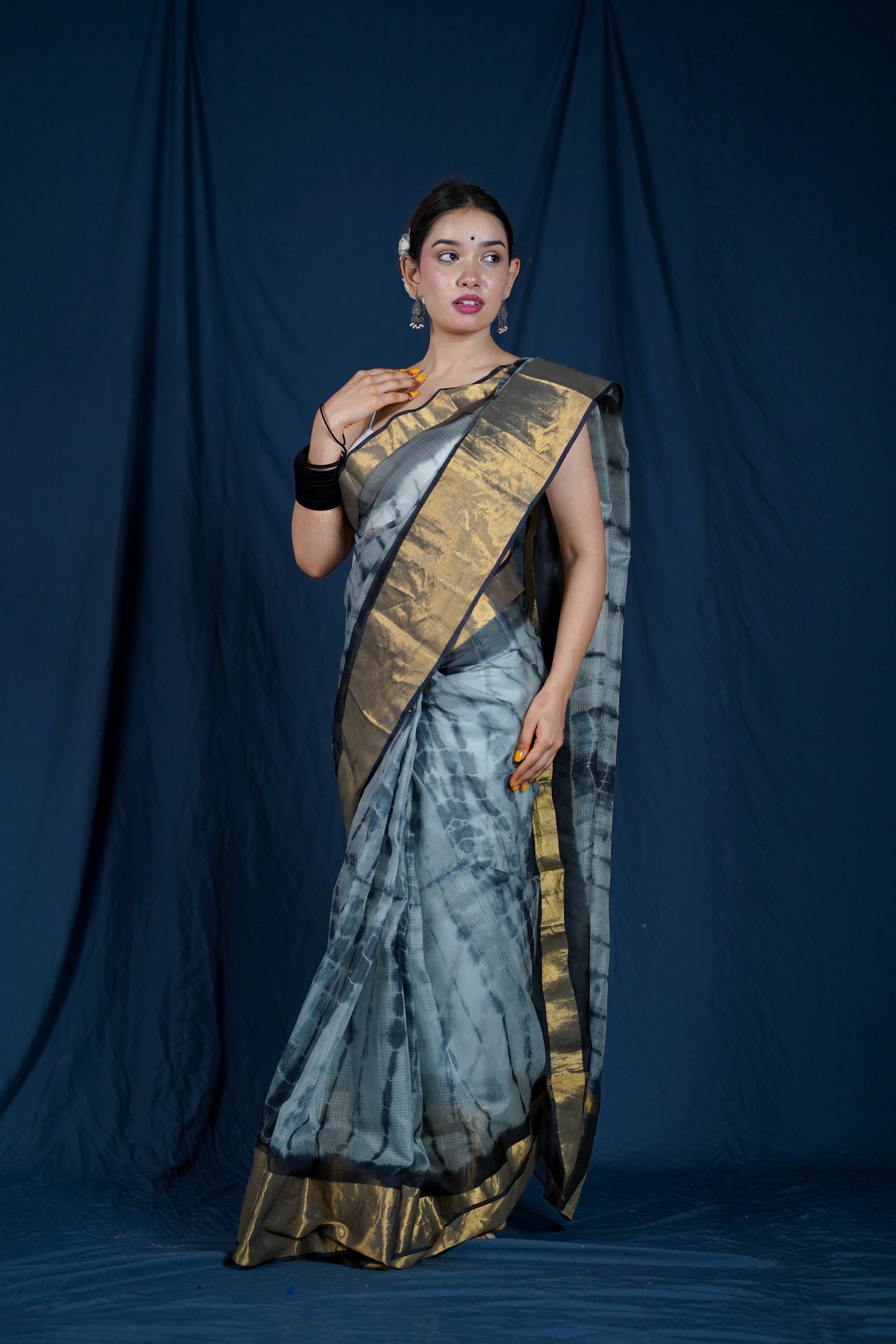 Kajrare Naina - Grey Kota Silk Saree