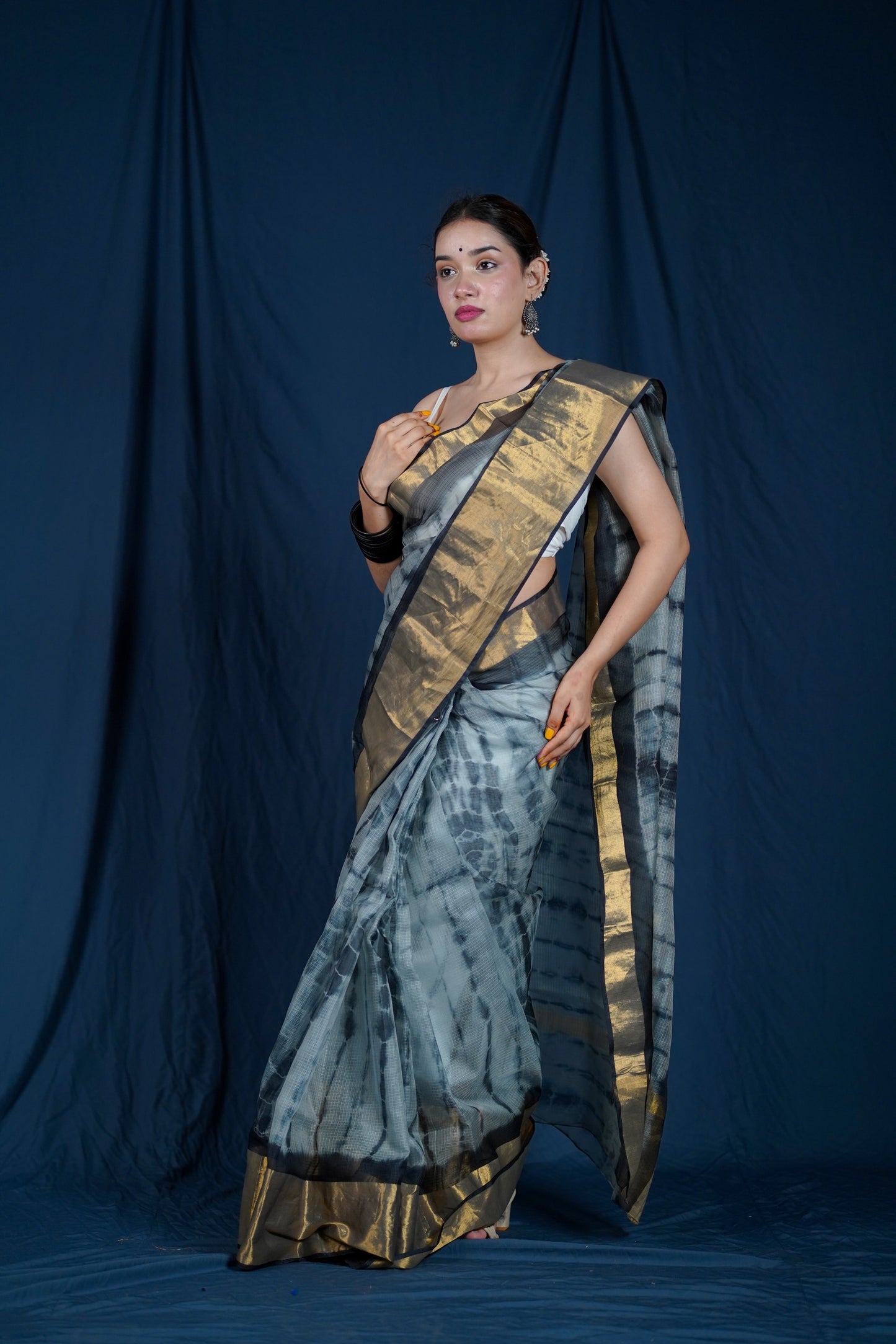 Kajrare Naina - Grey Kota Silk Saree