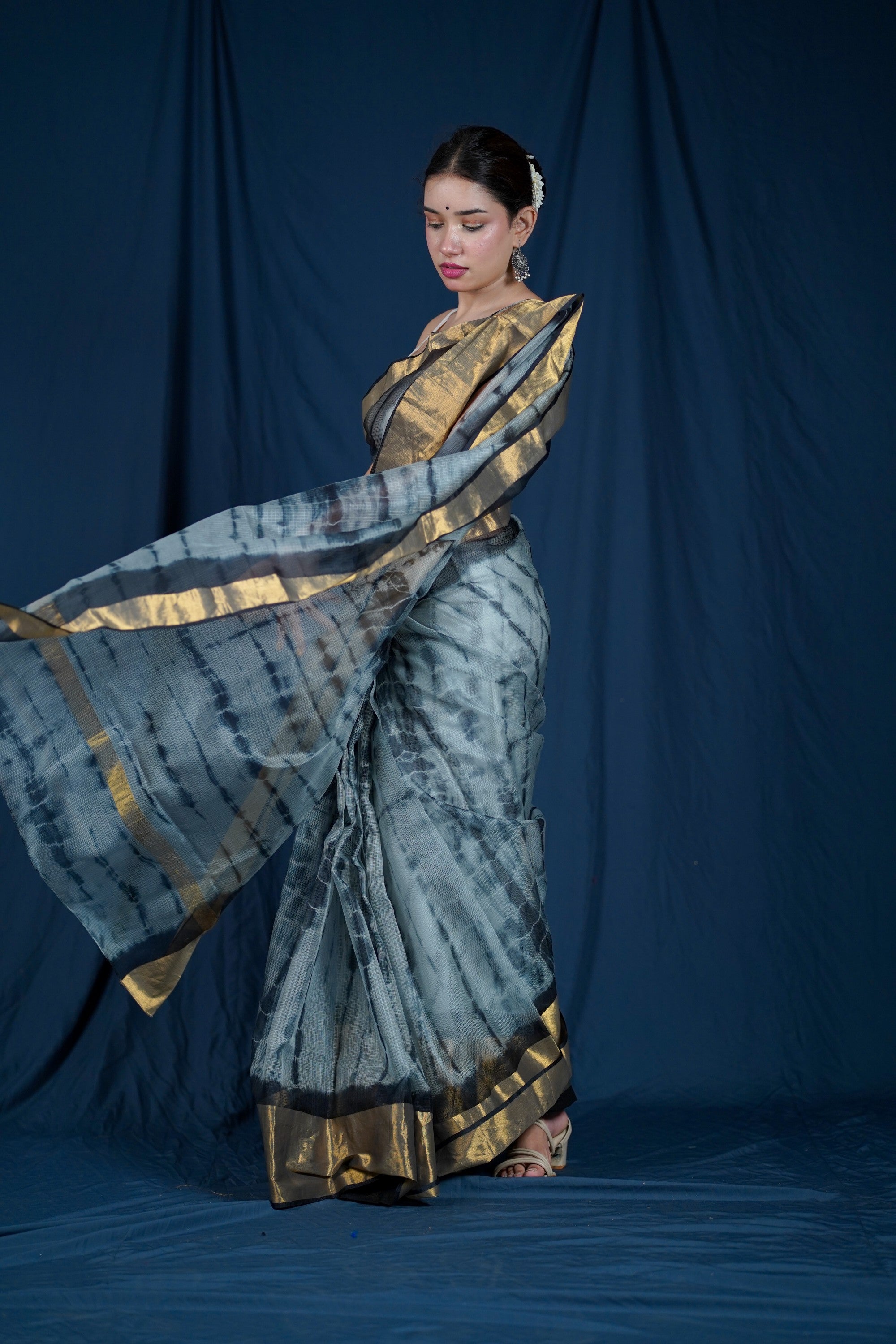 Kajrare Naina - Grey Kota Silk Saree