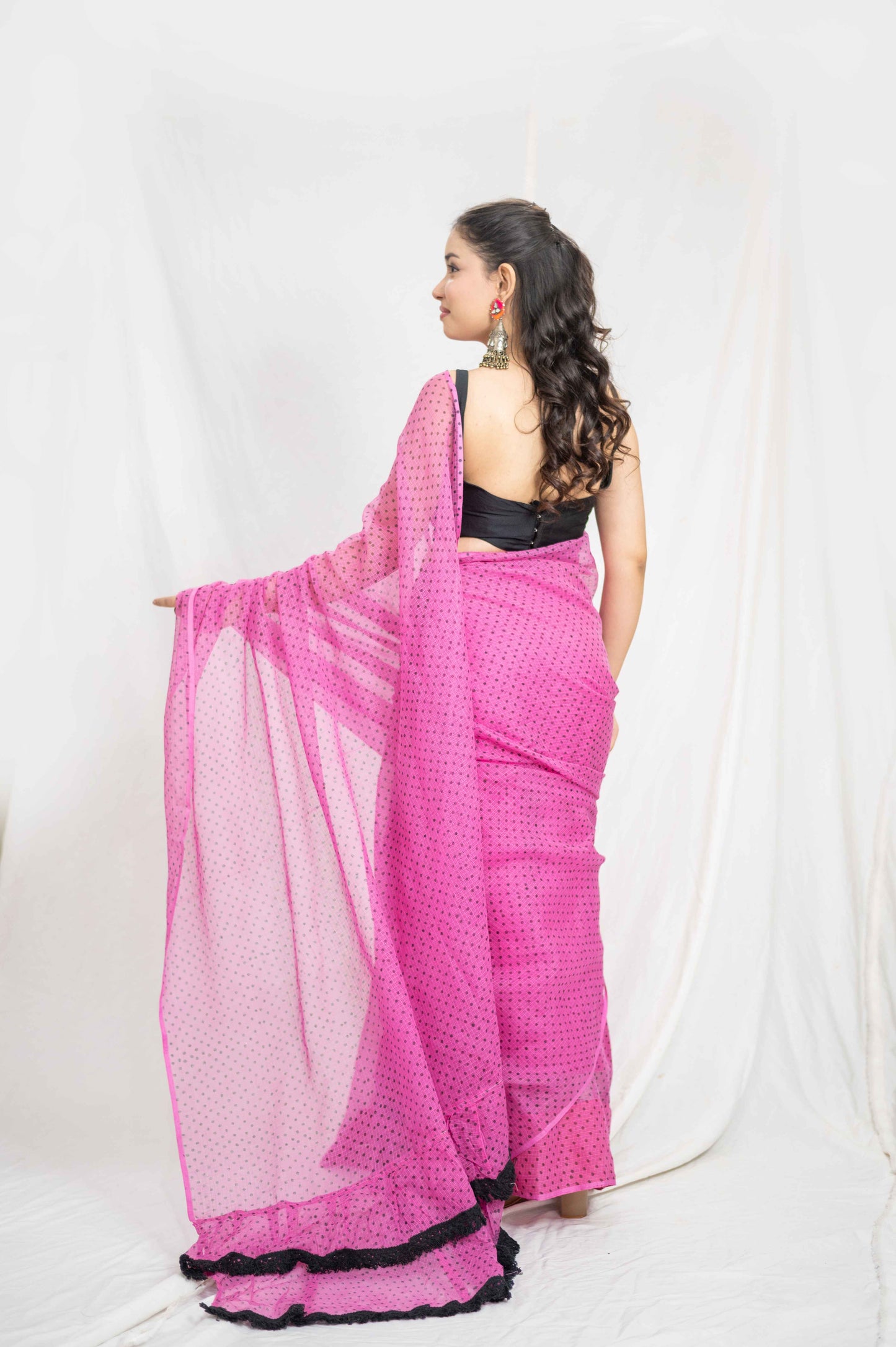 Bholi re Bindu - Pink Kota Doria Saree