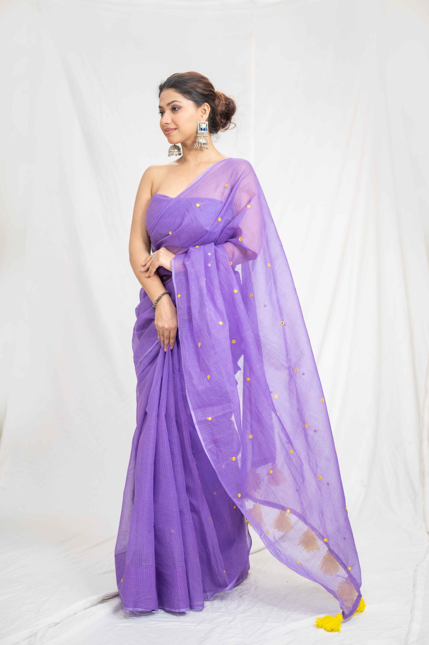 Purple Glam - Kota Doria Saree