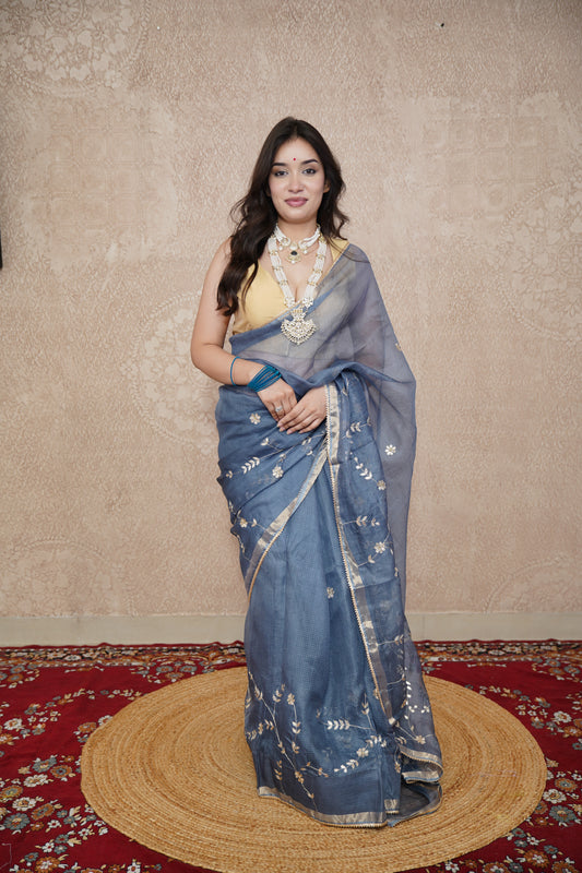 Dhara- Floral Gota Patti Saree