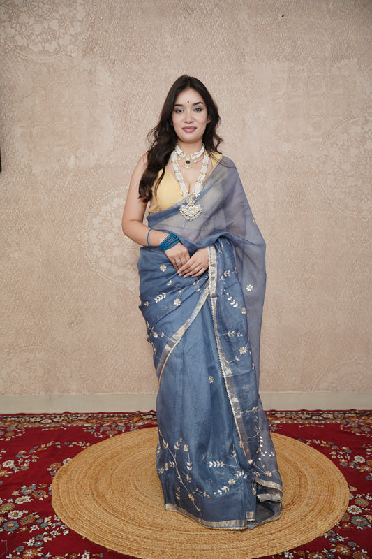 Dhara- Floral Gota Patti Saree