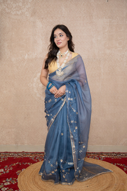 Dhara- Floral Gota Patti Saree