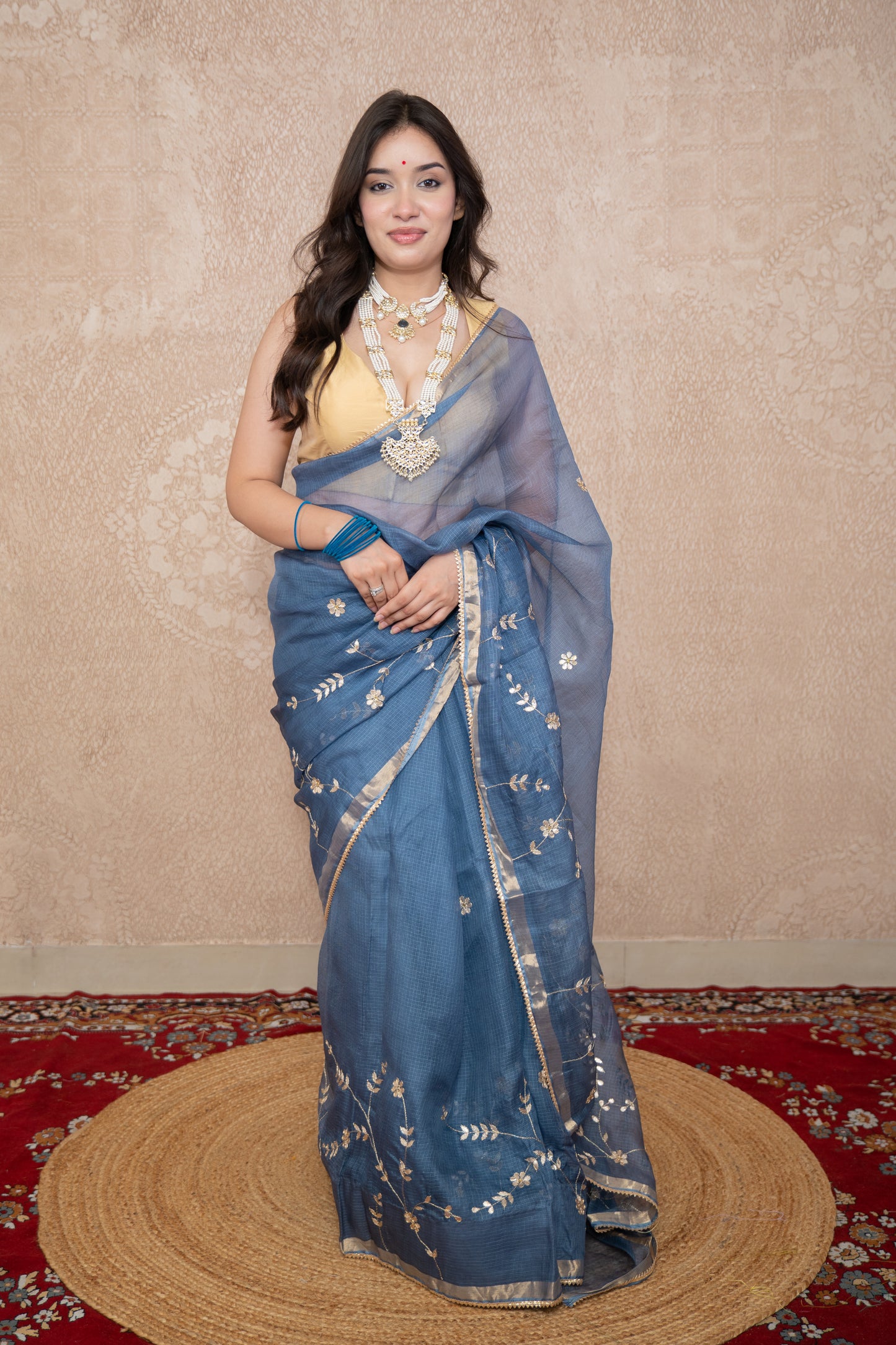 Dhara- Floral Gota Patti Saree