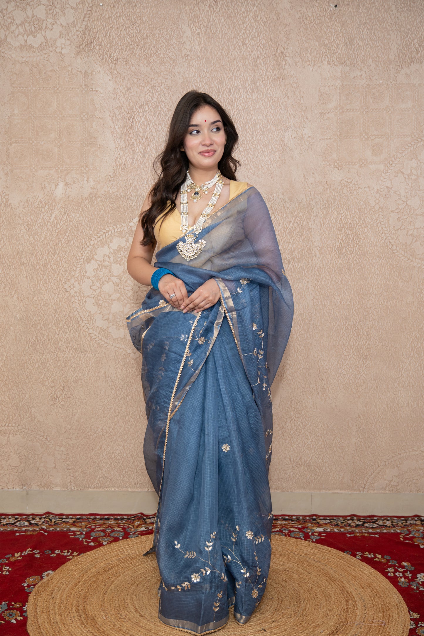 Dhara- Floral Gota Patti Saree